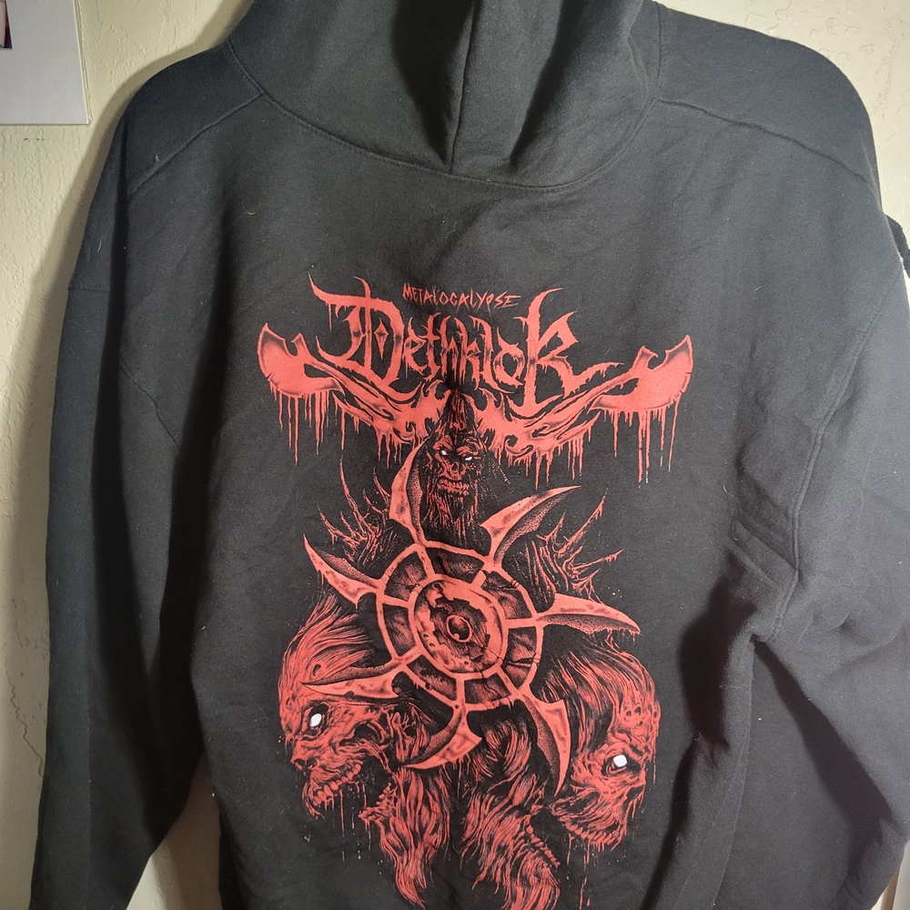 Black and Red Dethklok 2024 Graphic Hoodie